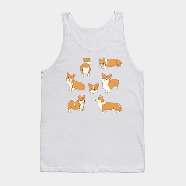 Corgi illustration pack Tank Top by Mayarart